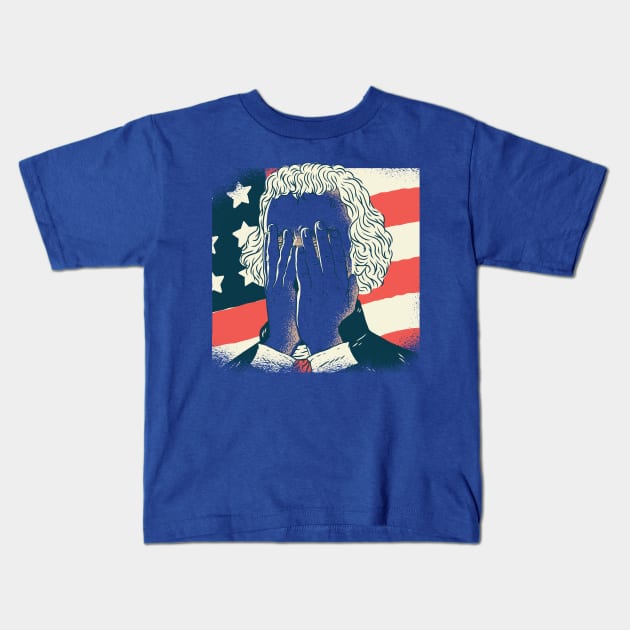 Thomas Jefferson Kids T-Shirt by Shalini Kaushal